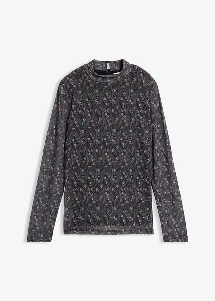 Langarmshirt aus feinem Mesh