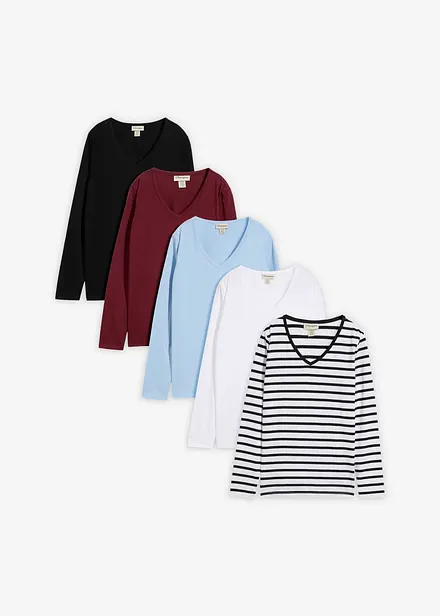 Langarmshirt (5er Pack)