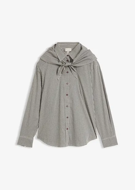 Bluse mit abnehmbarem Schaldetail