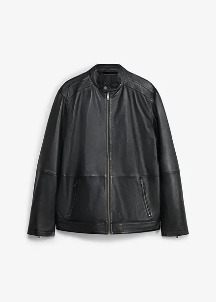 Lederjacke aus Lammnappa mit Rei&szlig;verschluss-Taschen