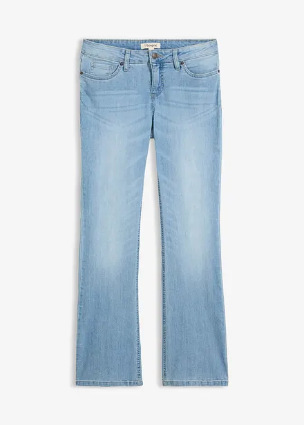 Jean bootcut taille mi-haute, extensible et confortable