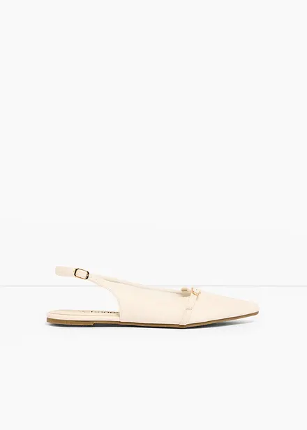 Ballerines slingback avec bride d&eacute;corative