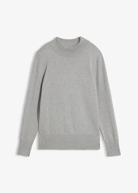 Pull en fine maille, coton recycl&eacute; majoritaire