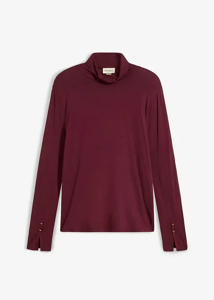 Rollkragenshirt mit dekorativen Kn&ouml;pfen
