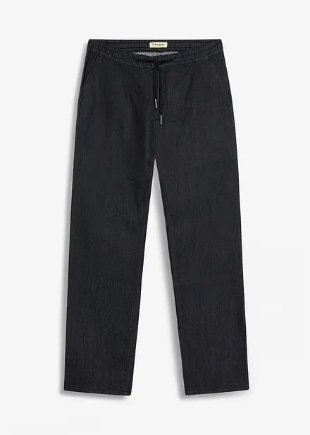 Jean l&eacute;ger Regular Fit &agrave; taille &eacute;lastiqu&eacute;e, droit