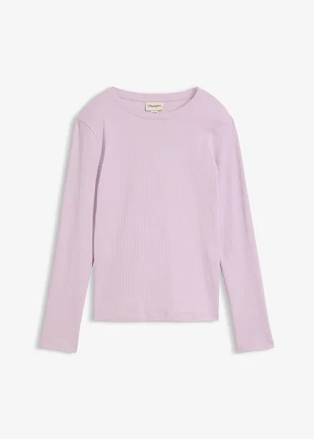T-shirt c&ocirc;tel&eacute; manches longues 100&nbsp;% coton