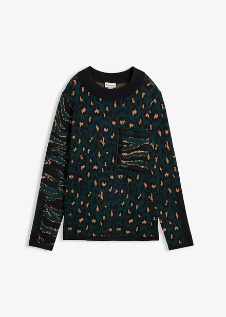 Feinstrickpullover im Animal-Design