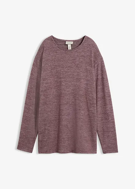 Long-Sweatshirt in Strickoptik