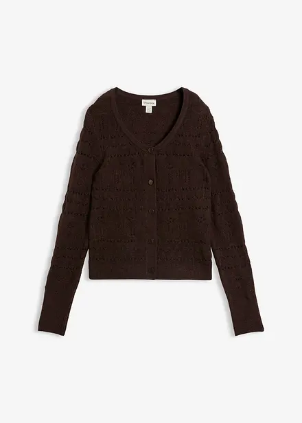 Ajour-Strickjacke