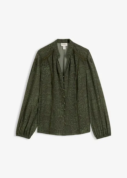 Bluse mit Spitzenverzierung