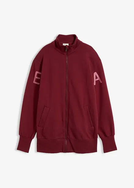 Sweatjacke aus elastischem Bio-Baumwoll-Mix