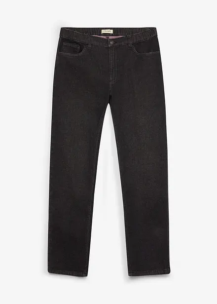 Jean Regular Fit &agrave; taille &eacute;lastiqu&eacute;e, droit