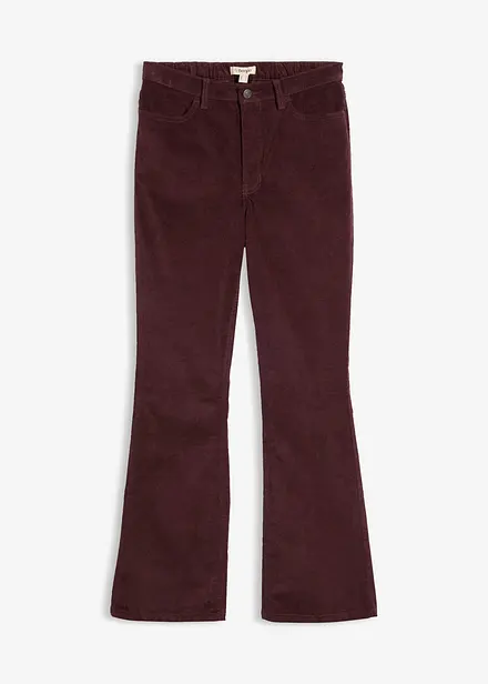 Pantalon bootcut en velours c&ocirc;tel&eacute; extensible