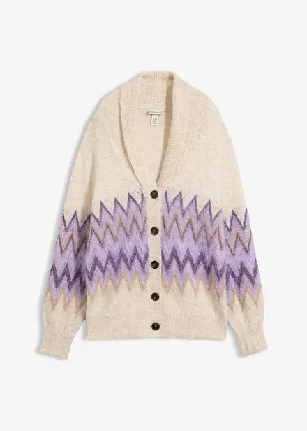 Gilet en maille &agrave; motif norv&eacute;gien