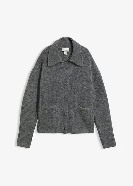 Gilet en maille c&ocirc;tel&eacute;e et moelleuse