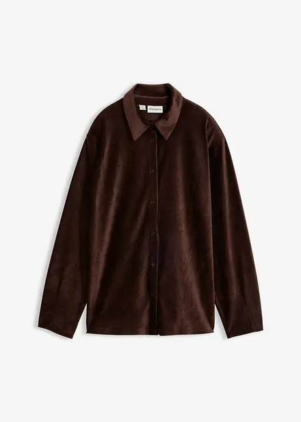 Chemise en velours c&ocirc;tel&eacute;