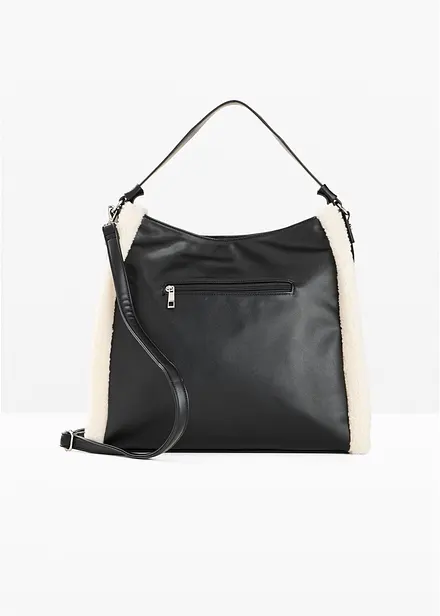 Sac &agrave; main avec d&eacute;tails en sherpa