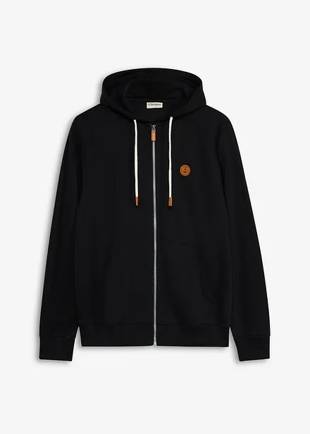 Kapuzen-Sweatjacke aus weichem Baumwoll-Mix