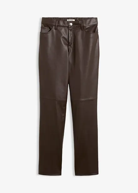 Pantalon enduit &agrave; taille &eacute;lastiqu&eacute;e
