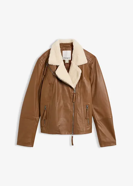 Leder Biker-Jacke aus Lammnappa