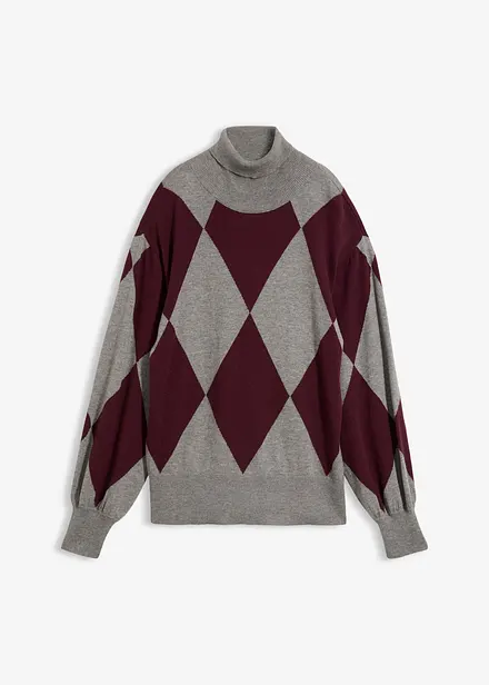 Pull col roul&eacute; en fine maille
