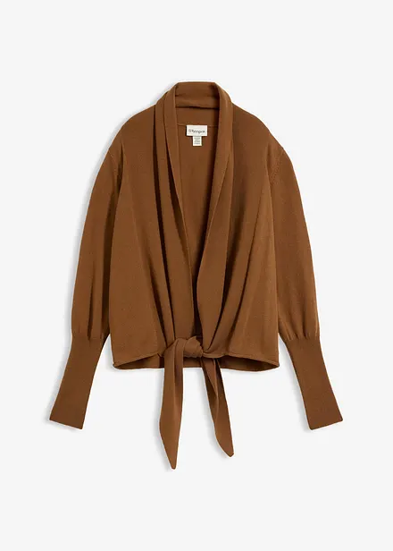 Gilet en maille douce de laine m&eacute;lang&eacute;e