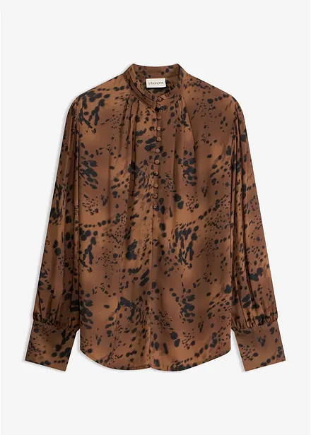 Chiffonbluse mit Stehkragen