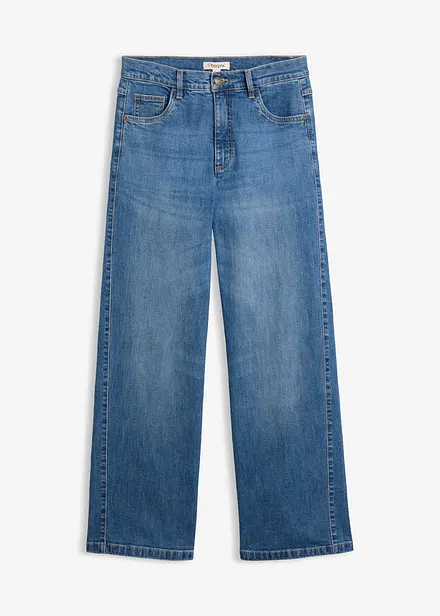 Wide-Leg-Jeans mit Nahtdetails
