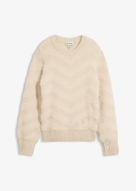 Pull avec fil duveteux