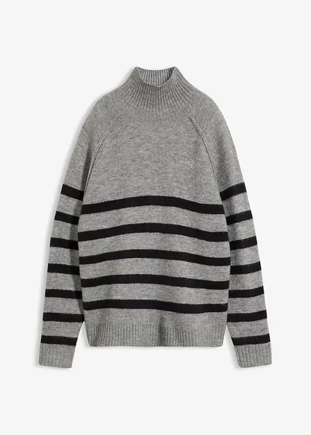 Lockerer Strickpullover mit Rollkragen