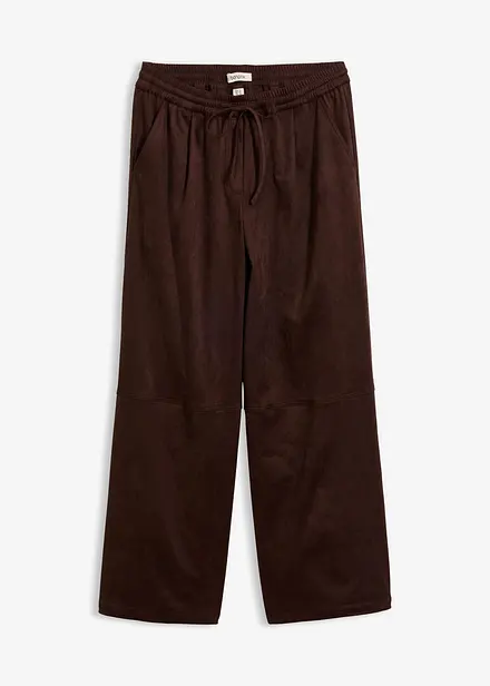 Pantalon en su&eacute;dine &agrave; taille &eacute;lastiqu&eacute;e
