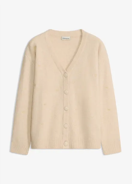 Gilet en maille avec application c&oelig;ur