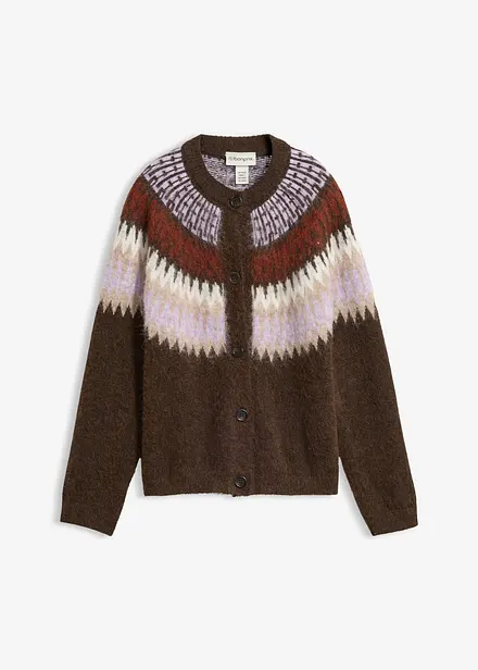 Gilet en maille &agrave; motif norv&eacute;gien
