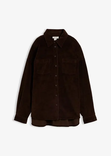 Oversize Cord-Shacket aus Baumwoll-Mix