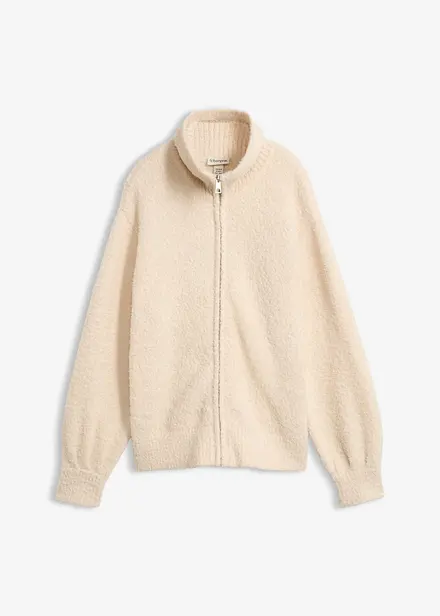 Gilet en maille boucl&eacute;e