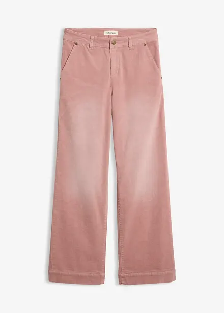 Weite Cordhose aus Baumwoll-Mix