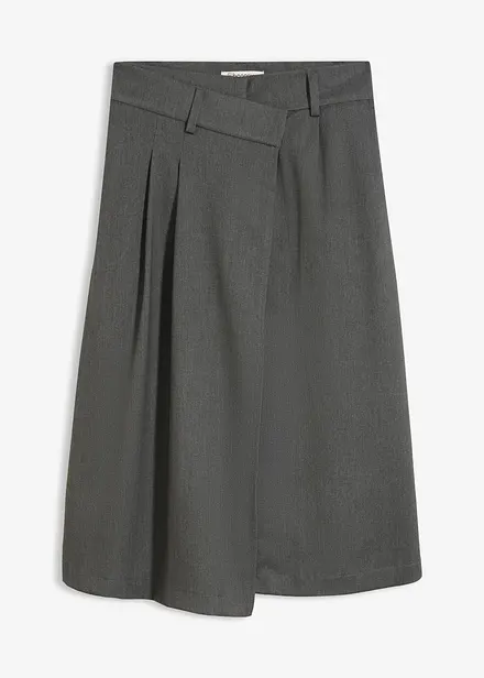 Jupe midi en viscose m&eacute;lang&eacute;e douce