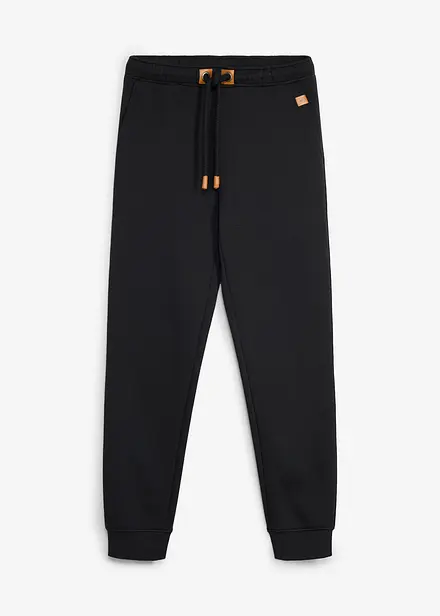 Jogginghose aus schwerer Qualit&auml;t mit PU-Details