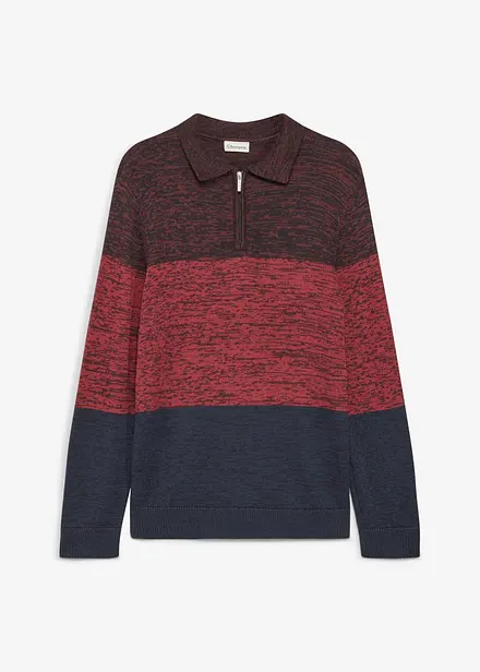 Pull en fine maille &agrave; col polo