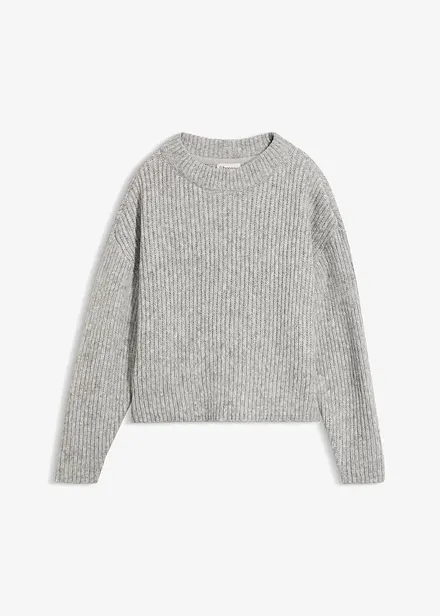 Grobstrick-Pullover aus weichem Woll-Mix