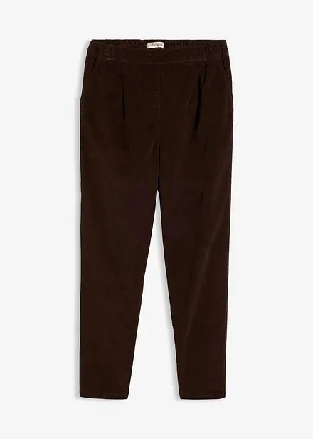Pantalon en velours de coton c&ocirc;tel&eacute; extensible