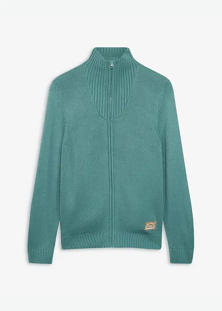 Gilet en grosse maille &agrave; col montant