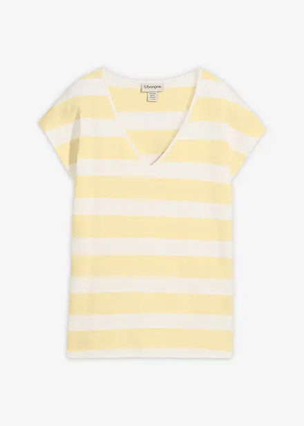 T-shirt ray&eacute; en maille