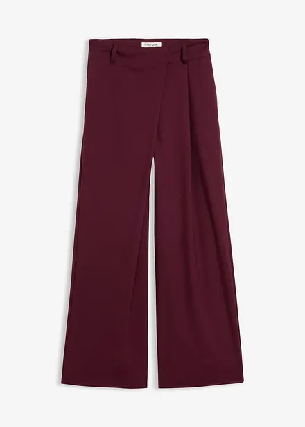 Pantalon large &agrave; pinces, taille haute