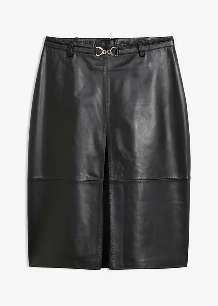 Jupe en cuir nappa d&rsquo;agneau