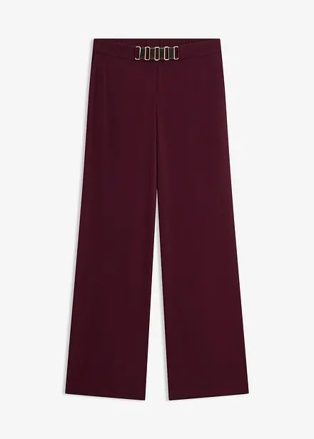 Pantalon de tailleur avec ceinture d&eacute;corative