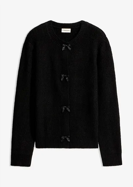 Gilet en fine maille avec n&oelig;uds