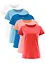 Lot de 5 tee-shirts col rond, manches courtes, bonprix