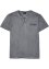 Henleyshirt in gewaschener Optik, Kurzarm, bpc bonprix collection