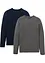 Pullover (2er Pack) aus reiner Baumwolle, bonprix